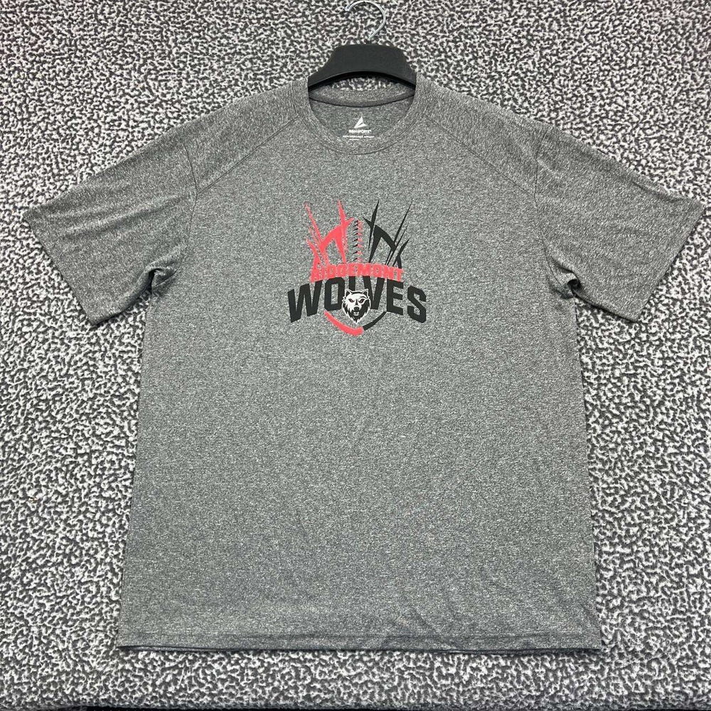Ridgemont Wolves Shirt Men Large Gray BSN Sports Short Sleeve Crew Neck L